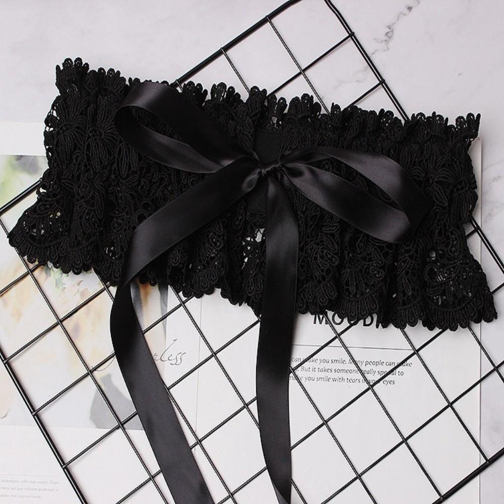 Eleganter Spitzen-Taillengürtel Elastischer Kleiderbund Vielseitiger Schleifen-Cinch-Gürtel für Damen