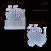 Photo Frame Decoration Silicone Mold LOVE Epoxy Jewelry Mold Resin Casting Pendant Mold Suitable for Diy Resin Crafts