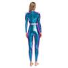 Women's Halloween Space Cadet Costume Long Sleeves Jumpsuit Dance Unitard for Rave Party