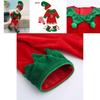 Velvet Boys Girls Christmas Elf Outfit Xmas Party Cosplay Set