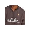 Adidas Originální Pěkná Vyšívaná Mikina s Potiskem Písmen Pruhované Manžety Výstřih do V Dlouhý Rukáv Pánská Mikina Tmavě Hnědá IR7594