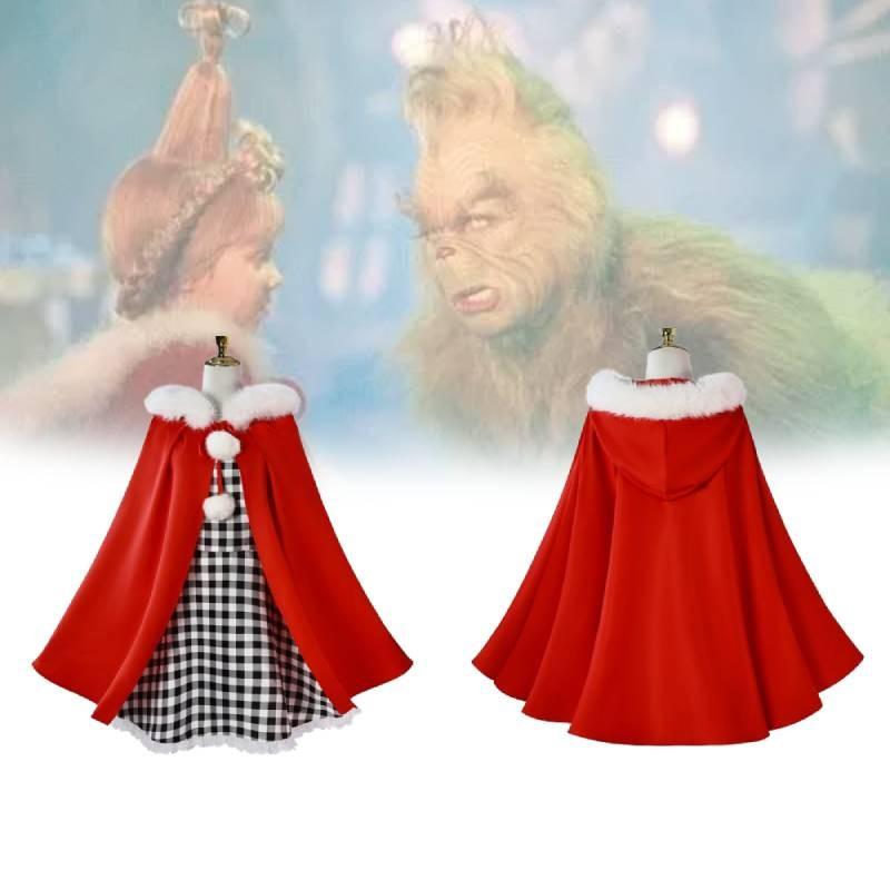 How The Stole Christmas Cosplay Role Play Halloween Party Red Fashion