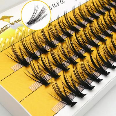60 bundles/box10/20/30D Individual Cluster Eyelash Natural Eyelash Extension Russia Eyelash Cluster Makeup Tool for Fake Eyelash