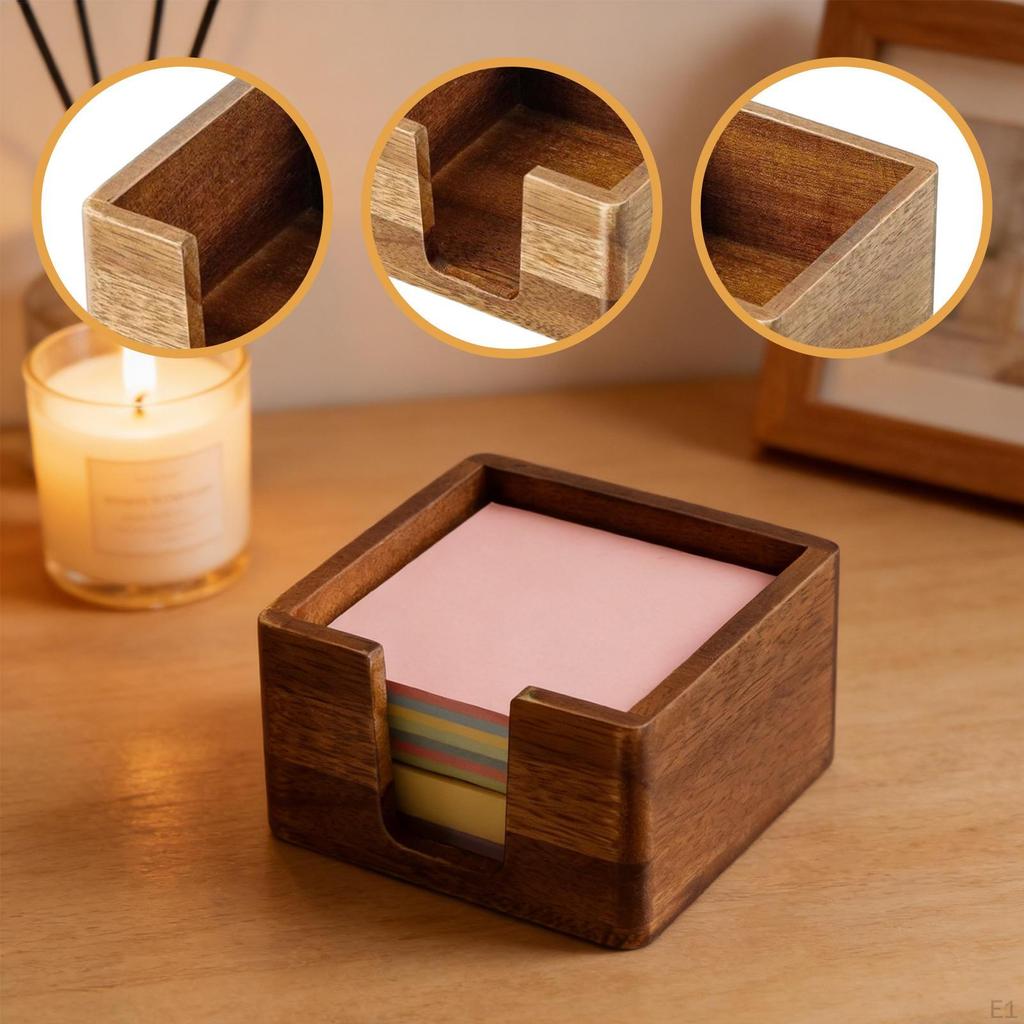 Sticky Note Holder Self Notepad Organizer Paper Clip Storage Box Dispenser for