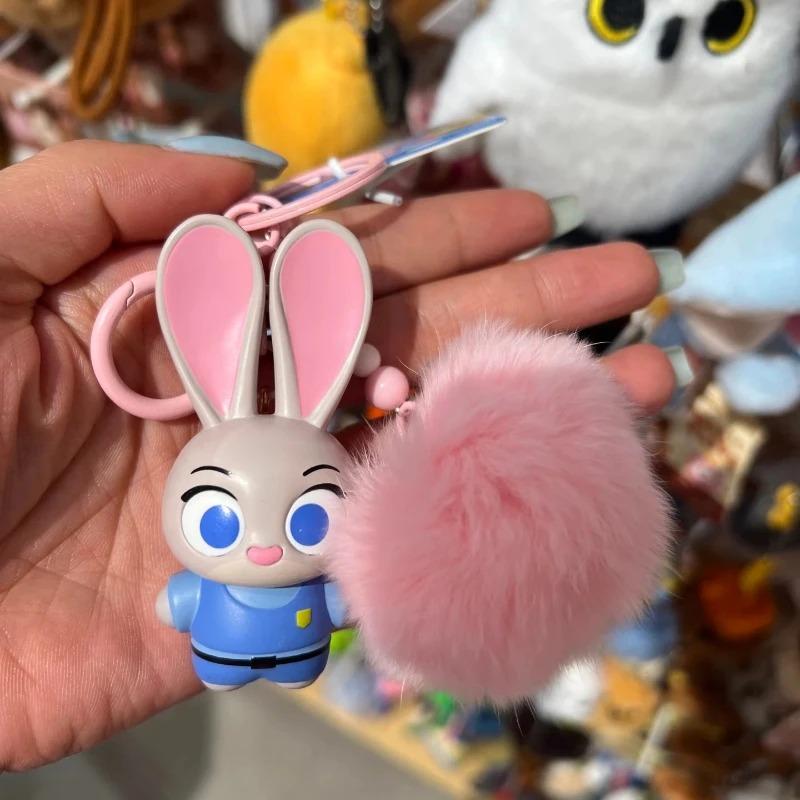 

Disney Zootopia Rabbit Judy Nick Doll Keychain Creative Cartoon Animation Movie Peripheral School Bag Pendant Cute Holiday Gift D