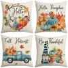 New Autumn Pillow Pumpkin Gnome Farm Truck Garland Home Cushion Pillow Cover