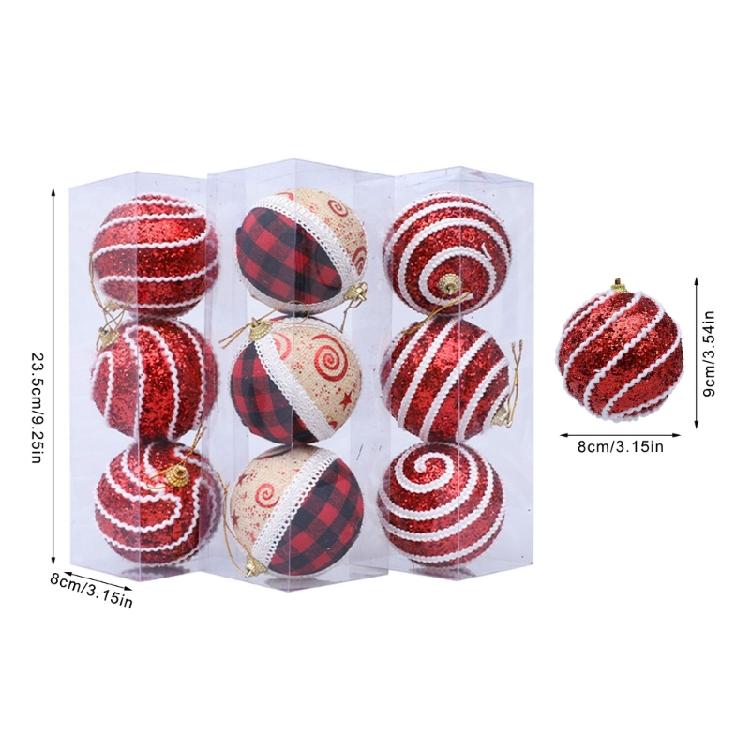 Julkulor Ornament Juldekorationer Dekorativ Kula Hängande Dekorationer För Hemfest