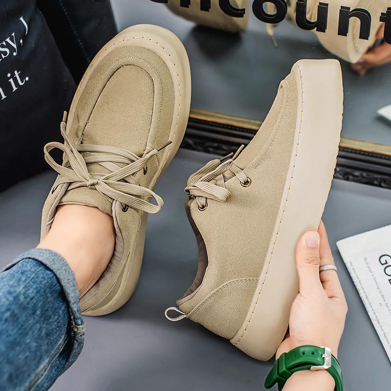 Fashion 2025New Outdoor Casual Leather Flat Sneakers Men Fashion Designer Soft Sole Breathable Office Shoes Classic Lace-Up Oxford Shoes