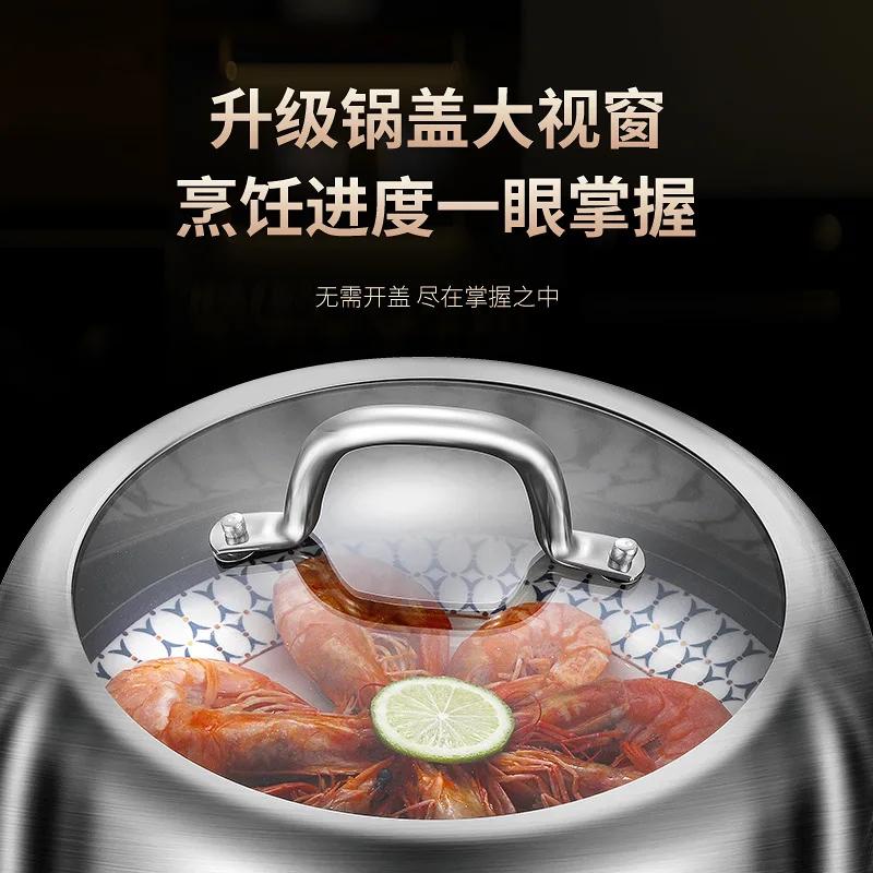 Stew rice noodle steamer pot Multilayer steam pot Hotpot Uncoated Stainless steel steamer cooker Home appliance Double boiler