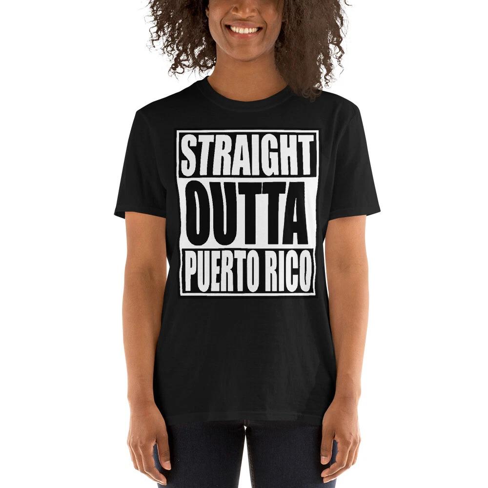 STRAIGHT OUTTA PUERTO RICO TRENDY FUN GRAPHIC Short-Sleeve Unisex T-Shirt S
