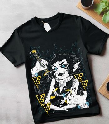Muichiro Tokito T-shirt Kimetsu No Yaiba Demon Slayer Anime Black Shirt , Gift