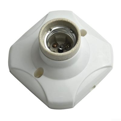 1pcs Glazed Ceramic Screw Angled Bulb Holder E27 Porcelain Heat Lamp