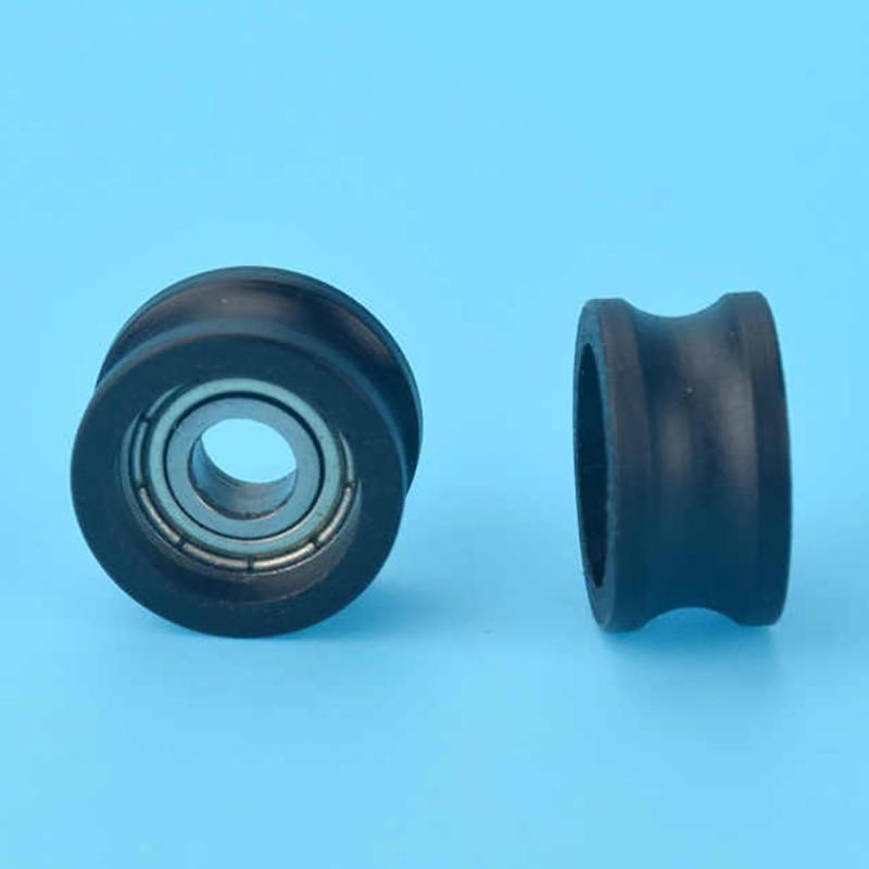 1 Adet R5*16*8.5Mm U Şeklinde Rulman Makarası 695 Rulman Hareketli Makara Kauçuk Makara Sessiz Esneklik Makara Kasnağı