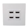 HD Wall Plate 4K 60HZ Female to Female 4 Ports HD Multimedia Interface Wall Panel for Computers TVs