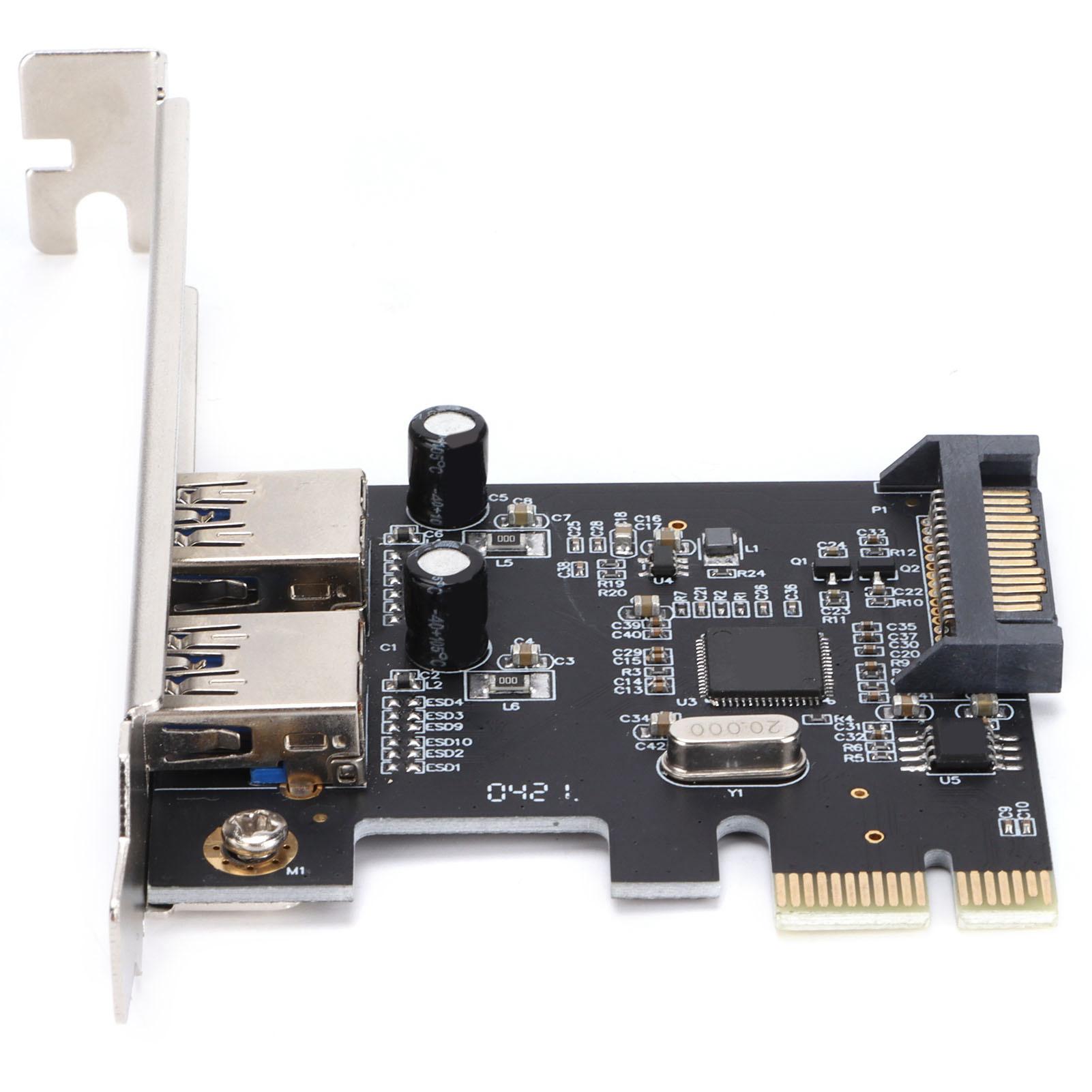 

PCIE Expansion Card USB3.0 5Gbps HighDpeed Transmission TwoPort Desktop Computer Slot Adapter