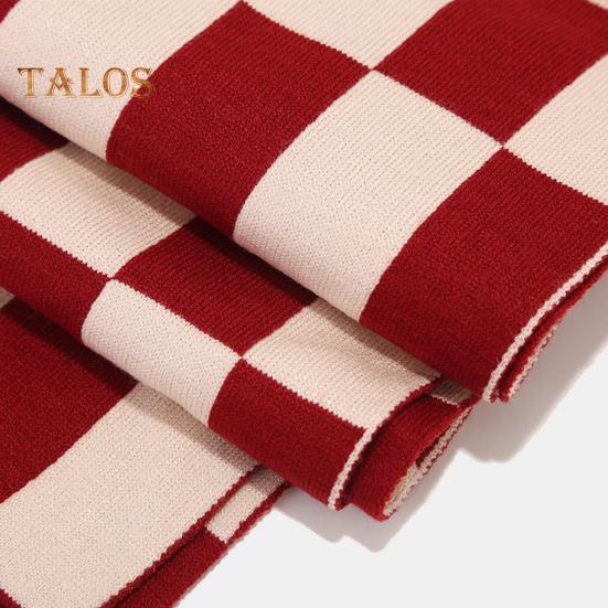 3 st/set Unisex Vintermössa Halsduk Handskar Set Förtjockad Varm Mössa Rutigt Tryck Elastiska Pekskärmshandskar Vindtät Vinter Utomhus Cykling Kupolhatt