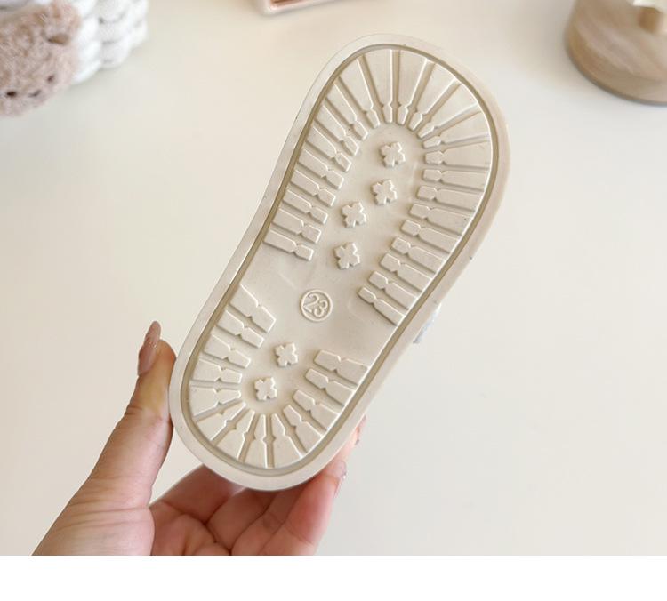 Girls' Winter Cotton Loafers with Bows - Cozy Low-Top Furry Shoes for Toddlers and Kids