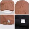 Men Women Vintage Solid Flat Cap 65% Cotton Newsboy Ivy Hat Adjustable Beret Painter Cap Retro British Forward Cap