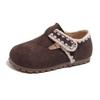 Girls' Winter Retro Fleece-Lined Non-Slip Birkenstock Loafers, Fashionable British Style