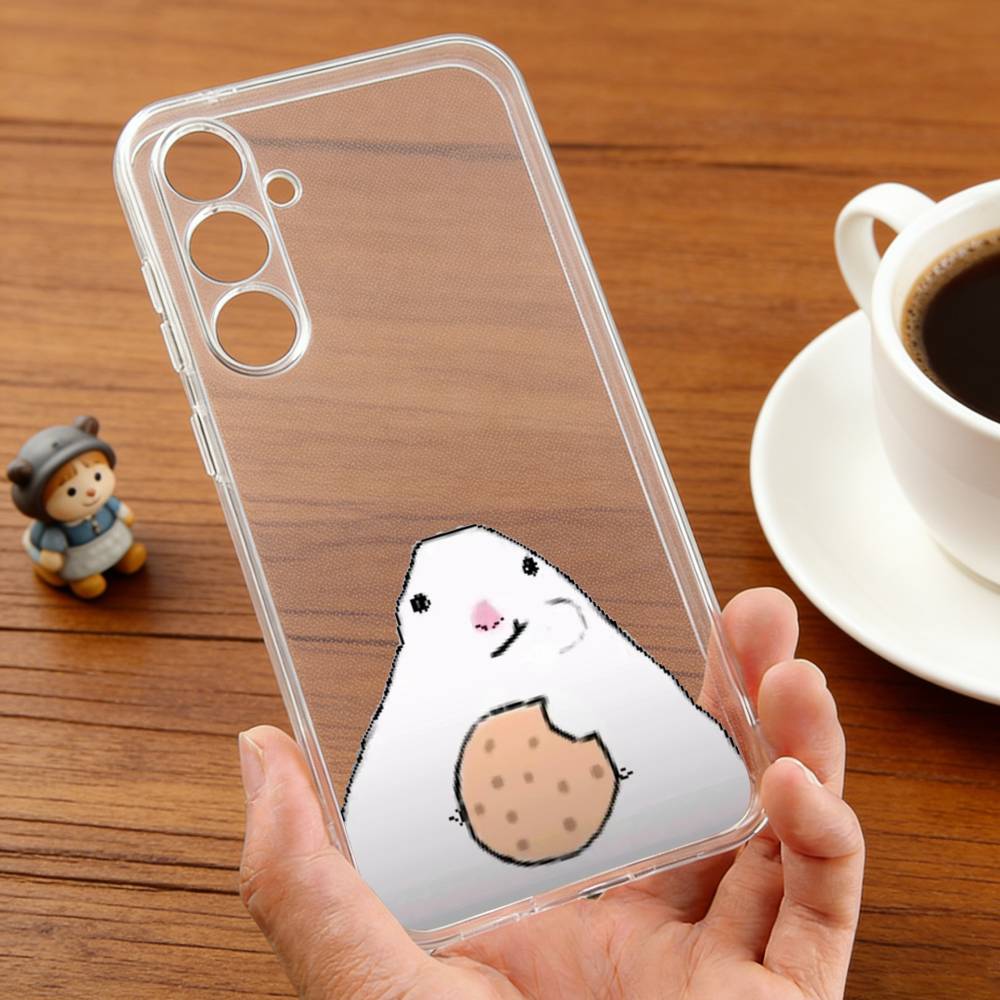 H-Hamster Caveman-N Phone Case For Samsung S22,S24,S30,S10,S21,S25,S23,S10,PIus,Ultra,5G,FE,lite Transparent Shell