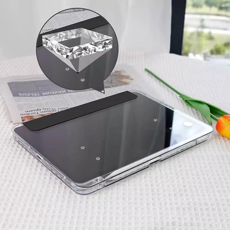 Průhledný křišťálově čistý akrylový otočný obal pro iPad Pro 11 Air 5 Air 4 10.9 10.2 9. 8. 7. Air 3 Pro 10.5 se slotem pro pero