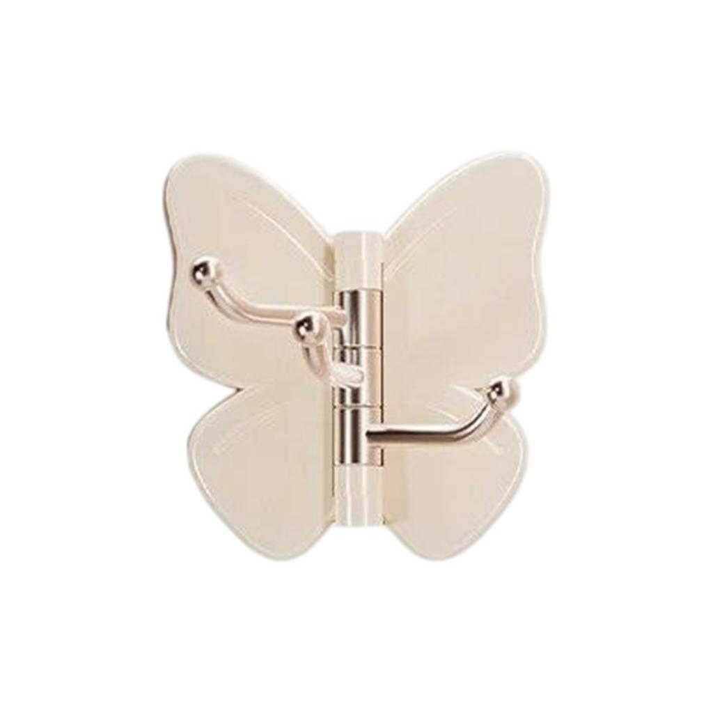 Rotatable Butterfly Triple Hook Wall Mount Metal Hanger with 3 To 5 Kilograms Load Capacity Suitable for Home and Office Use