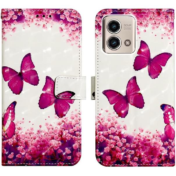 Case for Motorola Moto G Stylus 2023 5G, 3D Wallet Case PU Leather with[Card Holder][Kickstand][Wrist Strap][Magnetic Closure] Shockproof Flip for
