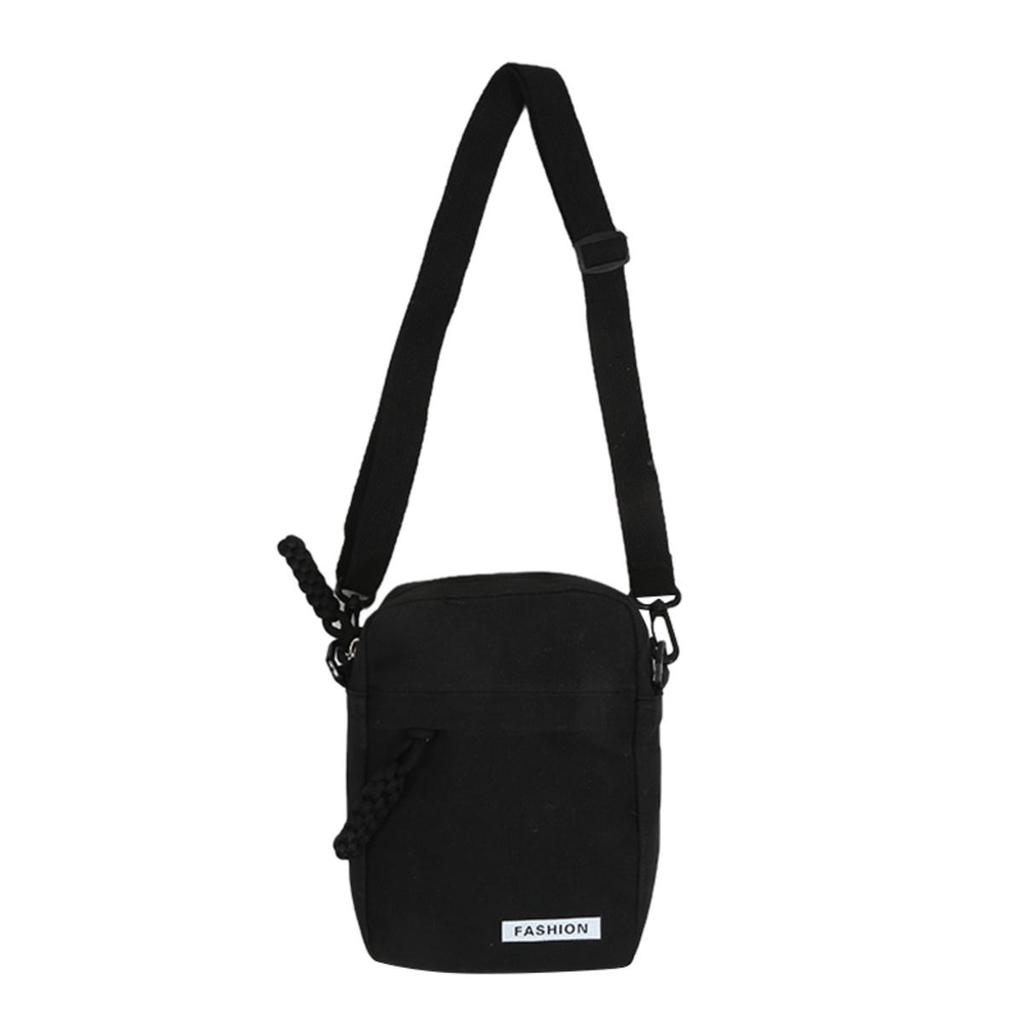 Mini Canvas Crossbody Pouch Fashion Lightweight Vertical Shoulder Bag for Women Versatile Everyday Small Square Bag