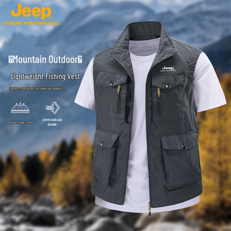 JEEP Men s Outdoor Multi-Pocket Work Vest 2XL