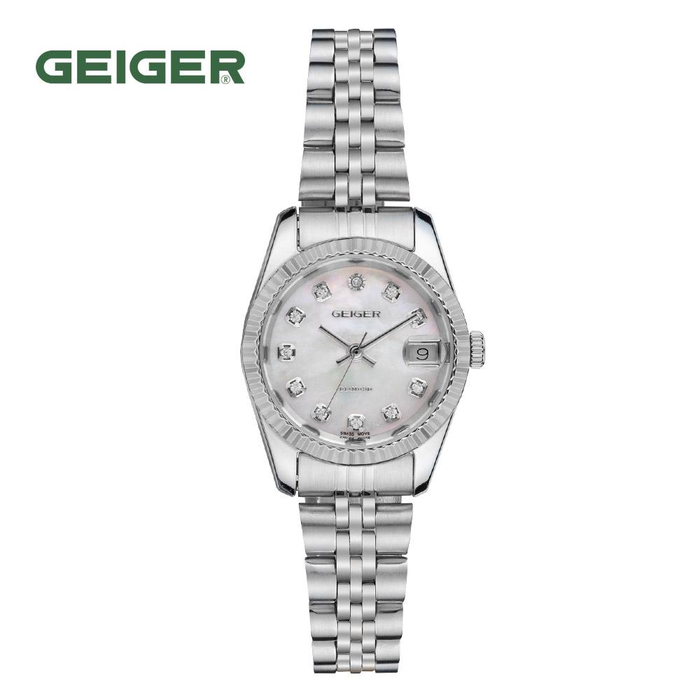 

Geiger GE8054WTL_Перламутровые Женские Металлические Часы с Бриллиантами