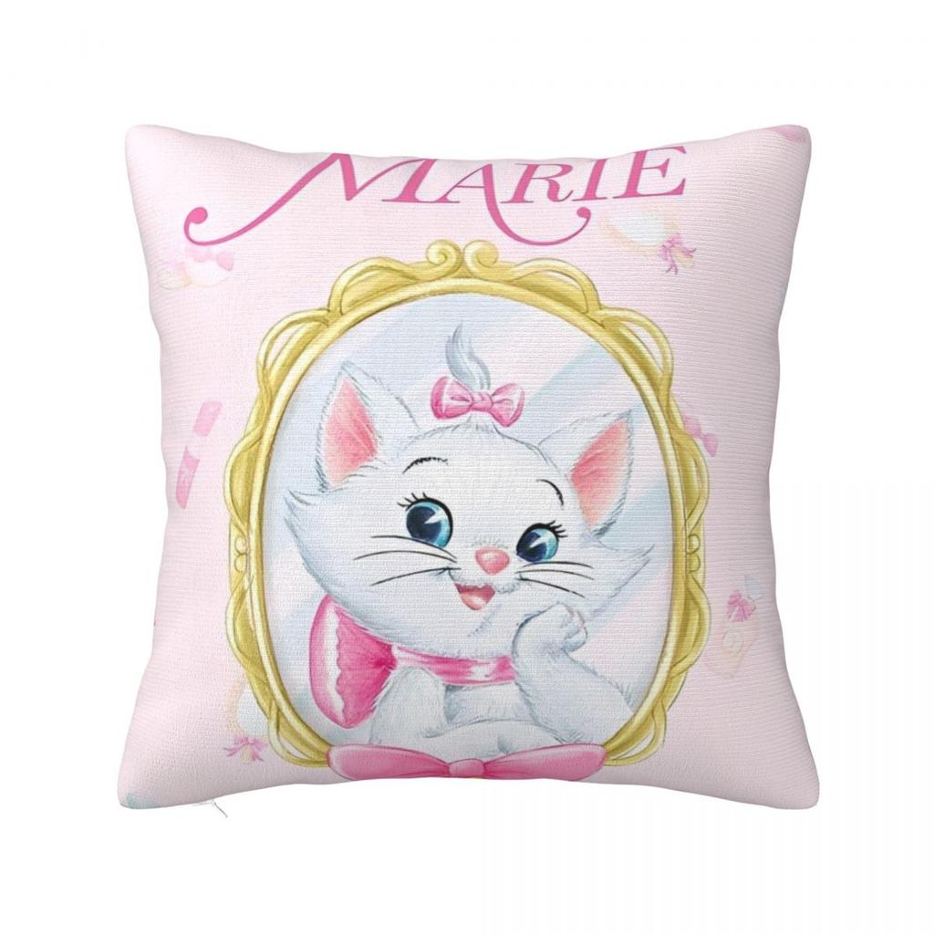 Love Marie Cat Throw Pillow Cover Polyester Decorative Pillow Vintage Pillowcase