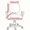 1set Milk Fiber Office Desk Chair Cover 2-Piece Stretch Elastic Computer Chair Slipcover Proof Dustproof Chair Protector