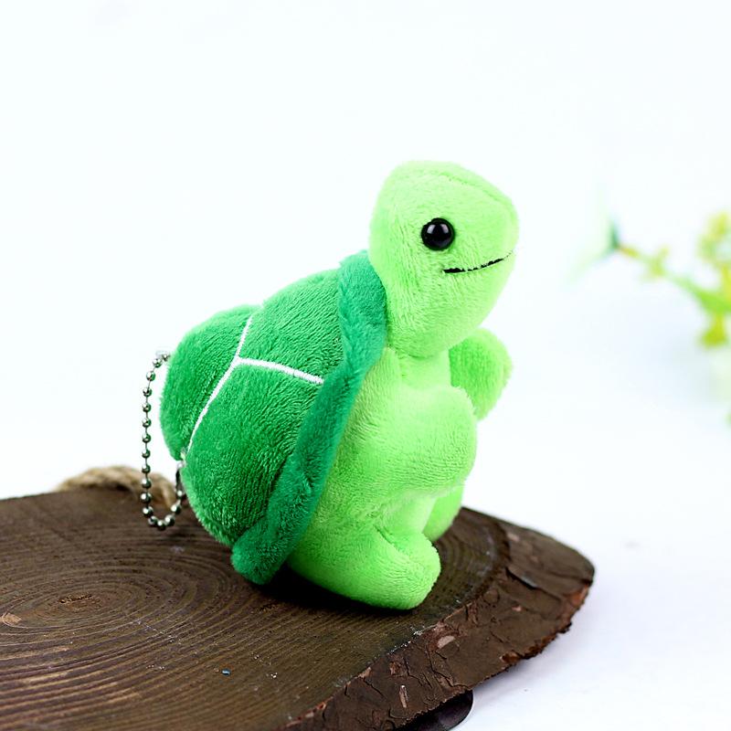 Turtle Shaped Plush Keychain Toy For Dogs To Grind Teeth And Clean Teeth For Interactive Play