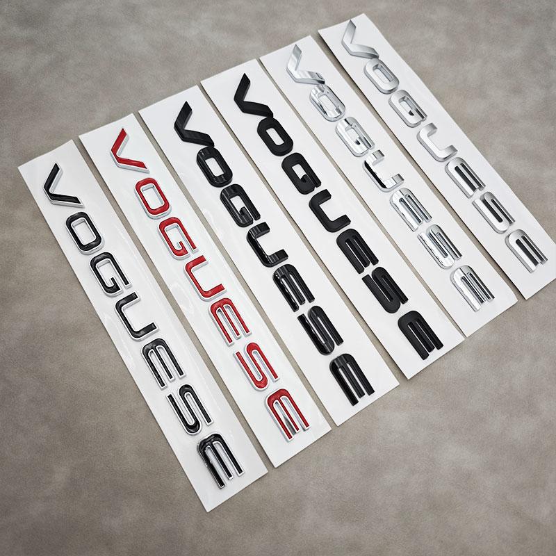 1 szt. 3D ABS Litery Logo VOGUESE Naklejki na Tylny Bagażnik Samochodu Odznaka do Range Rover Executive Wydłużona Edycja Akcesoria