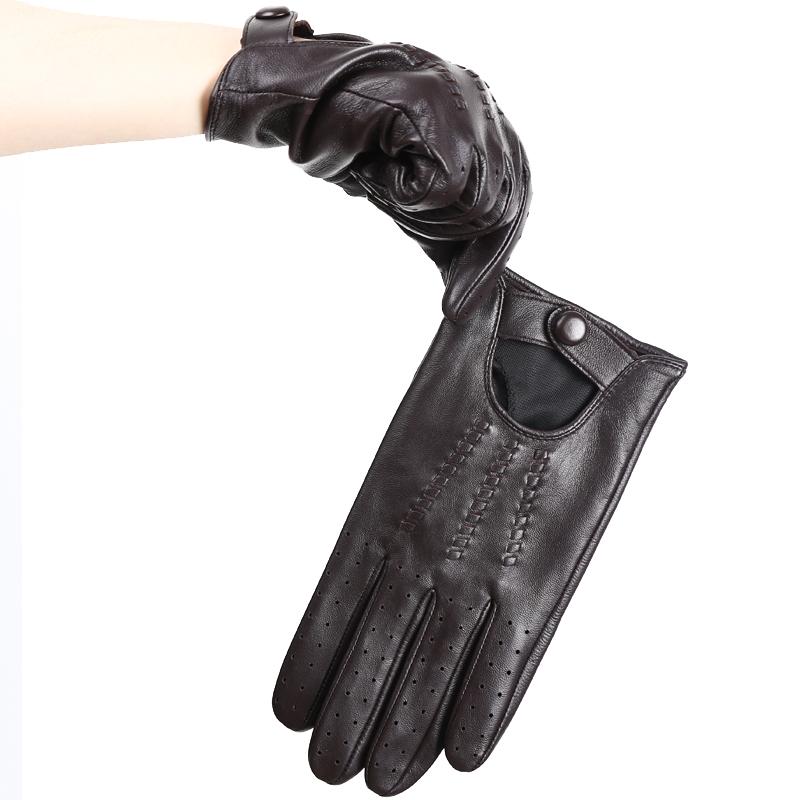 High Quality Men's Gloves Sheepskin Warm Winter Fashions Touch Screen Leather Gloves 2003
