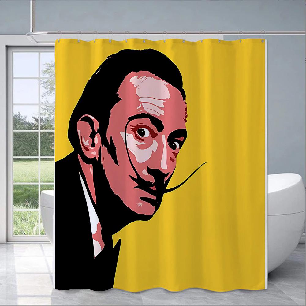 Salvador Dali Contemporary Pop Realism Painting Shower Curtain Waterproof Polyester Fabric Bath Curtains Bathroom Decor Curtain