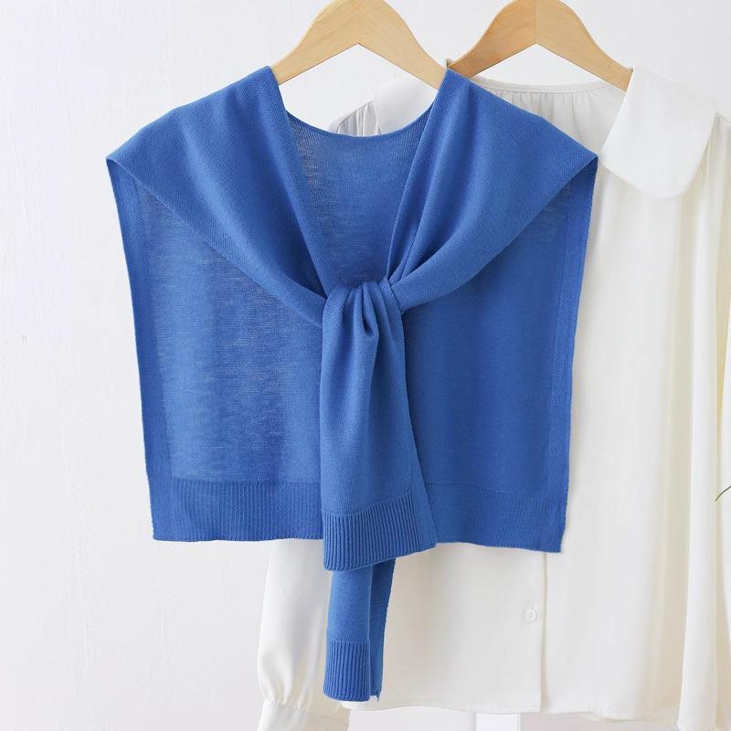 Trendy Korean Style Women's Air-Conditioned Knitted Shawl – Red Sleeveless Vest for All Seasons with Neck Protection