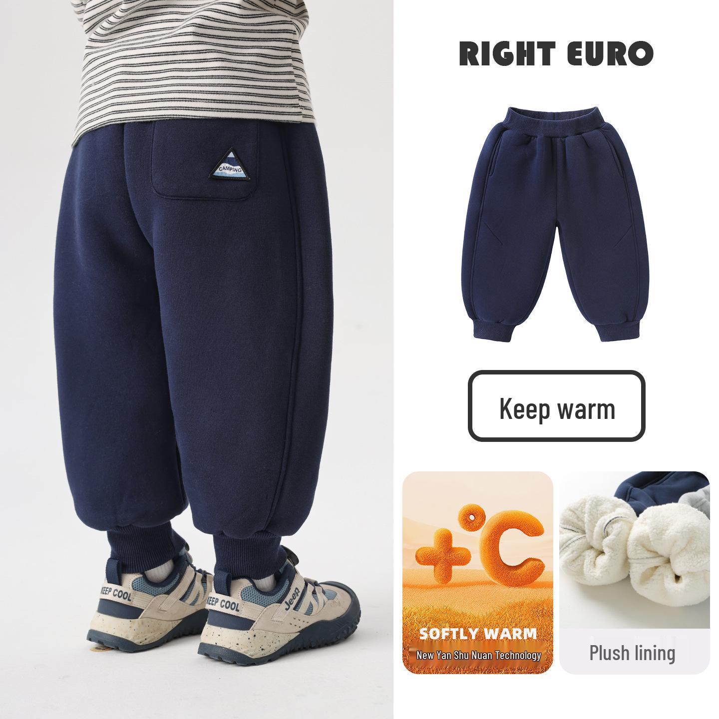 

2025 Winter Trendy European Boys Double-Sided Cotton Jacket with Fleece Lining 110 cm