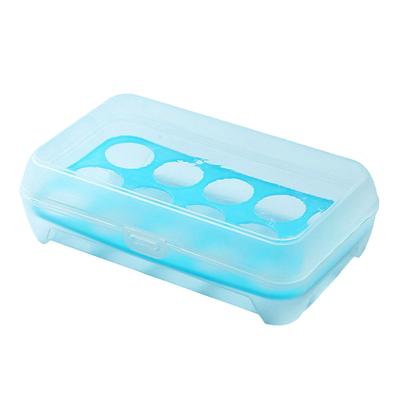 Bandeja de Ovos com Tampa 15 Compartimentos Caixa de Armazenamento de Ovos Espessa à Prova de Poeira para Geladeira da Cozinha