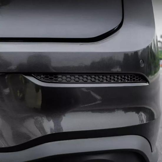 2x For   VW Golf 8 MK8 Carbon Fiber Rear Fog Light Cover Honeycomb Strip