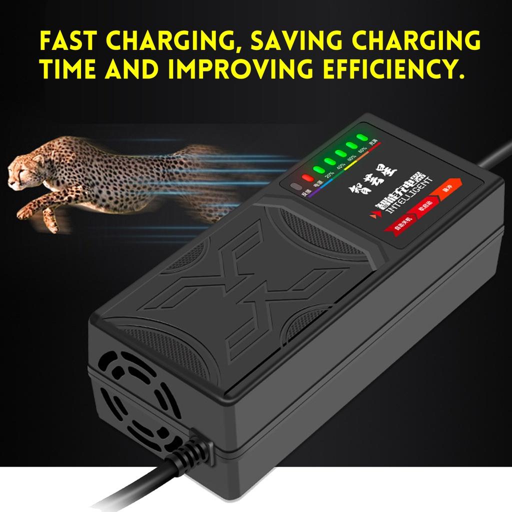 Electric Vehicle Charger With 7 Light Display Power Display Current Protection/ Leakage Protection/full Pulse