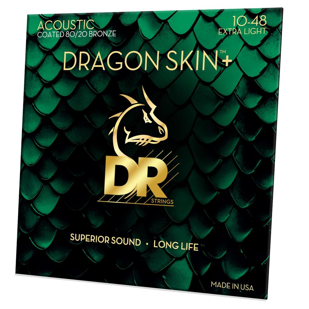 DR Strings DRAGON Acoustic Guitar SKIN+ Strings, 80/20 Bronze, DA8-10