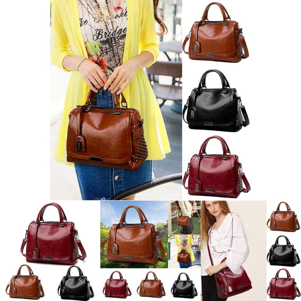 Elegant Women's Pu Leather Shoulder Bag With Soft Material And Retro Design