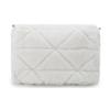 Prada System Serie Schaffell Crossbody Umhängetasche Damen Taschen Weiß 1BD292-2EC9-F0009-V-K9O