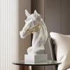 Pre-owned Resin Horse Head Figurine for Elegant Home or Office Display