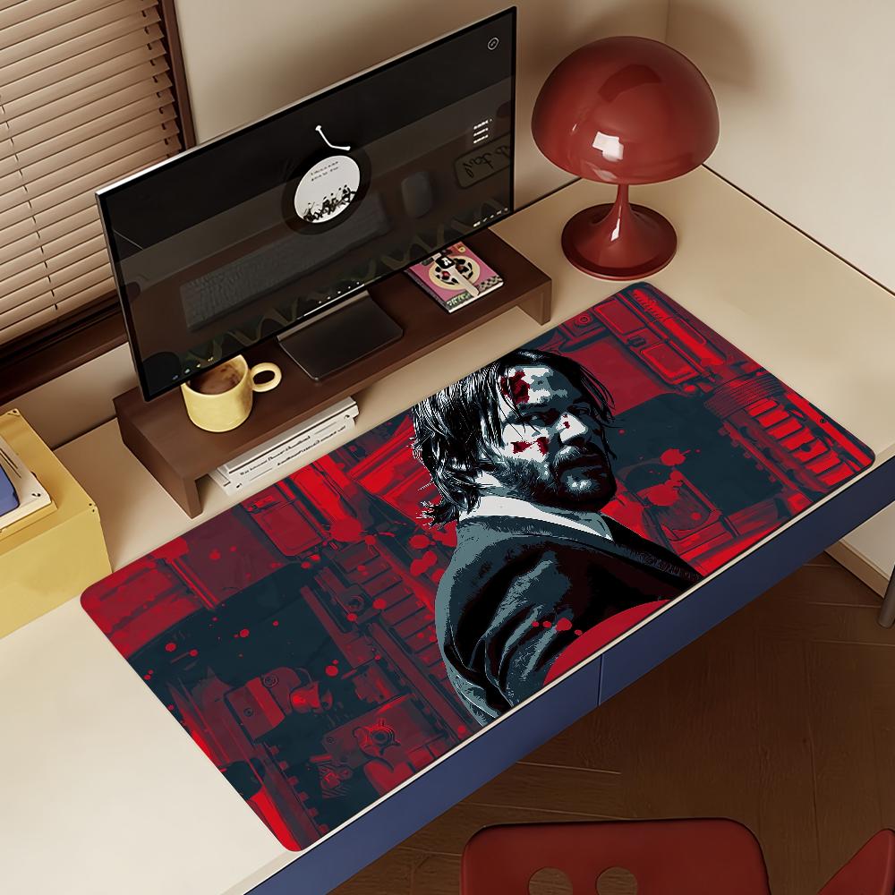Film J-John WickS Classic Mouse Pad Non-slip Rubber Gamer Balance Computer Mat Decoracion Deskmat Laptop Office Large