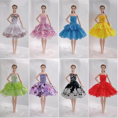 10 adet/grup Karışık Moda Bale Elbiseleri Barbie Bebek Kıyafetleri İçin Parti Tuvaleti Giysileri Barbie Bebekler İçin 1/6 Bebek Aksesuarları Hediye