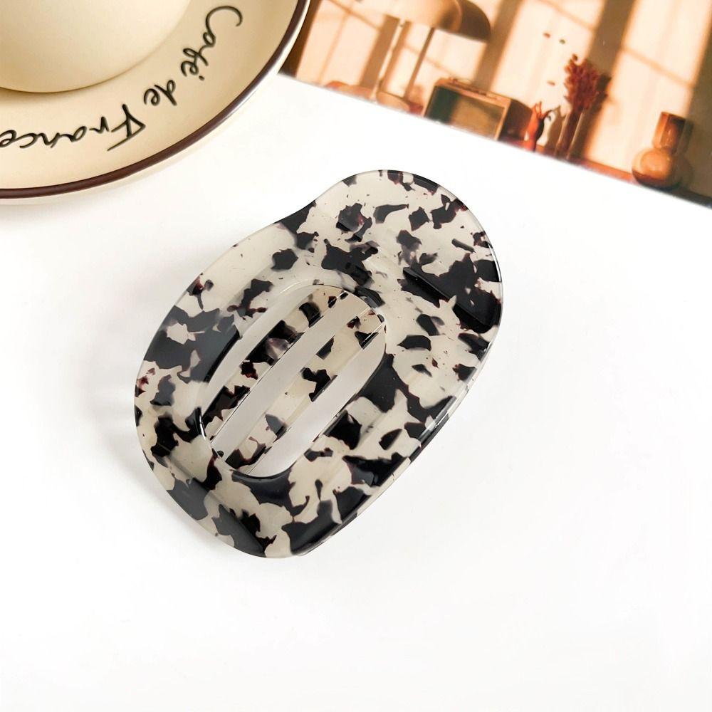 Hair Accessories Leopard Hair Claw Elliptic Shape Acetate Barrettes Acetic Acid Hair Clip  Women