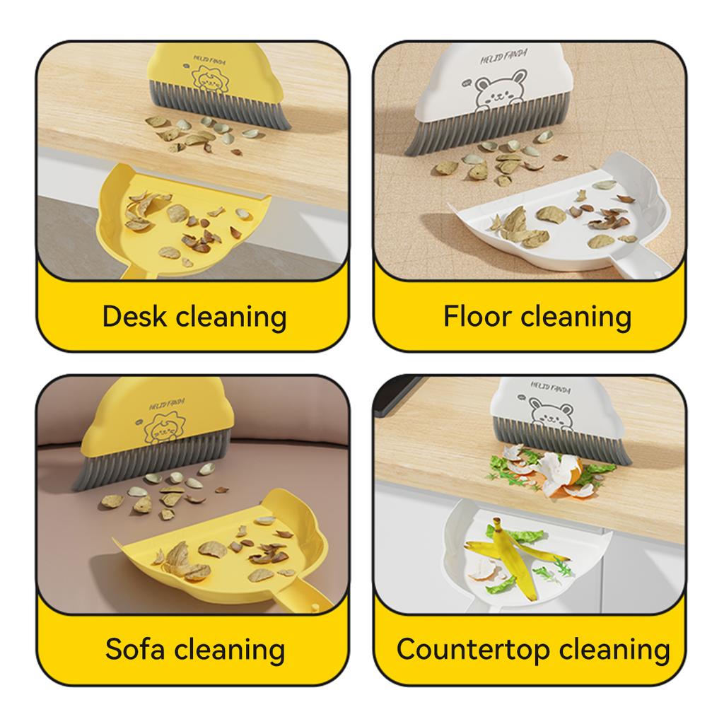 1Set Mini Cute Broom And Dustpan Set Household Handheld Sweeping Brush With Garbage Shovel Desktop Cleaning Tools
