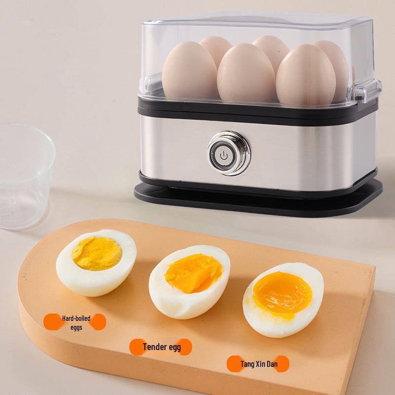 

Compact Stainless Steel Multifunctional Egg Cooker for Steamed Eggs - Portable Kitchen Breakfast Machine EU Plug 220V